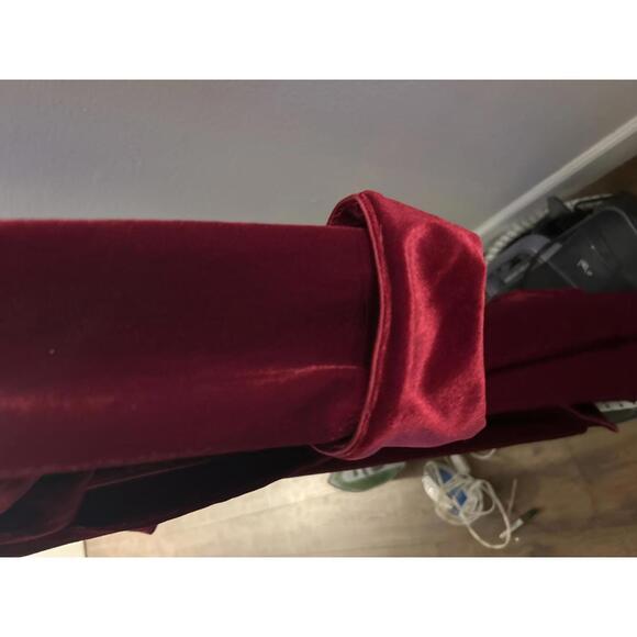 Lauren Ralph Lauren velvet long shawl-collar robe women's M wine berry NWT - Picture 4 of 10